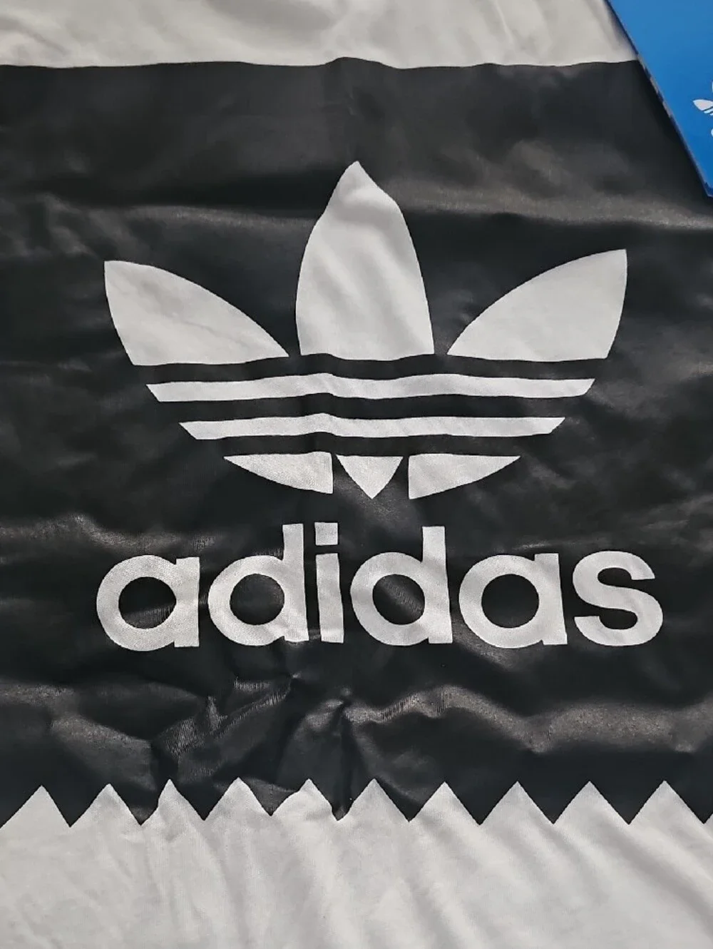 adidas White Tee with Black Trefoil Graphic
